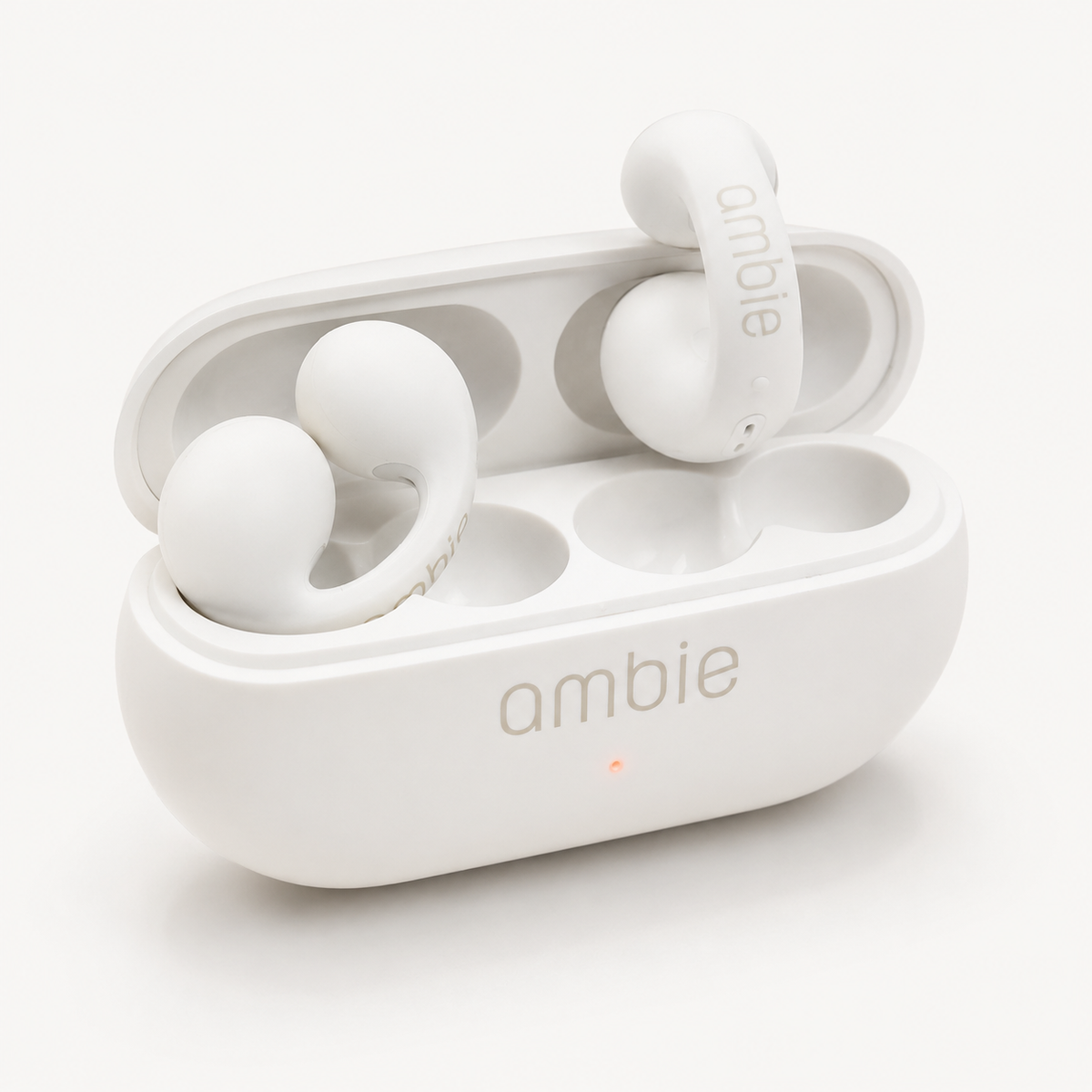 AURICULARES AMBIE BLANCOS CON ESTUCHE DE CARGA PREMIUM 🔥