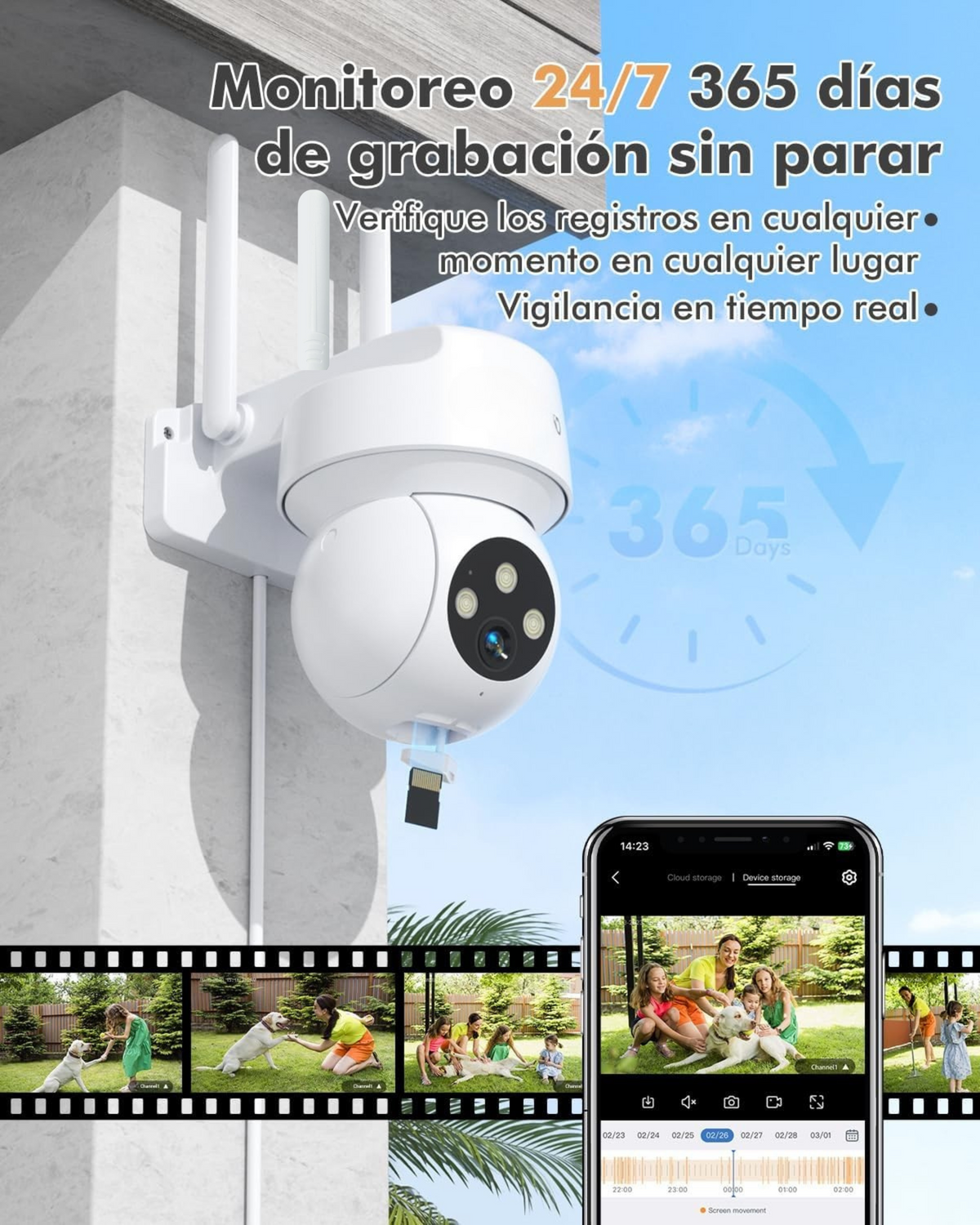 CÁMARA DE SEGURIDAD WHITECAM®️ | 360º 4K CONTROL CON CELULAR