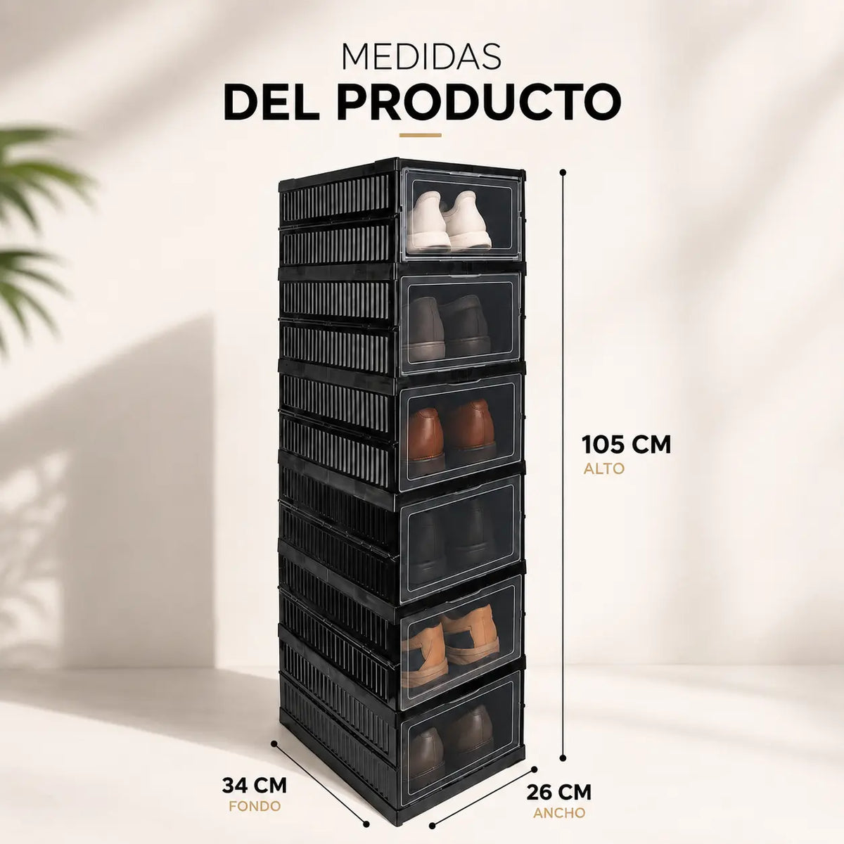 ORGANIZADOR ZAPATOS PLEGABLE 6 NIVELES